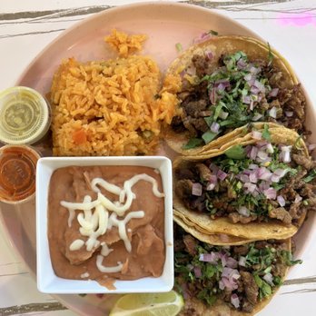 The Pink Cactus - The taco dinner with asada, very yummy!! - Breakfast & Brunch Near Me - Waukegan, Illinois The Pink Cactus - The taco dinner with asada, very yummy!! - Breakfast & Brunch Near Me - Waukegan, Illinois