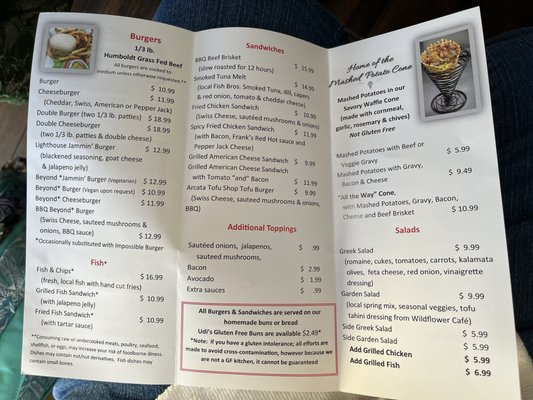 Menu photo 1 The Lighthouse Grill Trinidad, CA