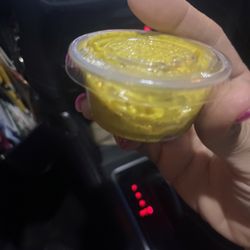 Philly Pretzel Factory - This is how much mustard they give you for $1 even though I bought 10 pretzels