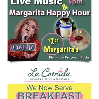 La Comida Mexican Kitchen and Cocktails - La Comida happy hour advertisement on their website - Tex-Mex Near Me - Dallas, Texas