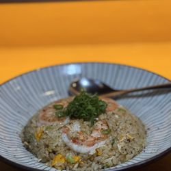 Sushi Asobu - Chef Hitoshi's own style. Shrimp fried rice. Not even on the menu. But, made upon my request.