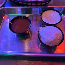 Bee sting, Ranch (top), blue cheese (bottom)