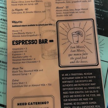 El Moose - Drink menu - Mexican Near Me - Seattle, Washington El Moose - Drink menu - Mexican Near Me - Seattle, Washington