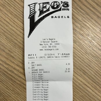 Leo's Bagels - Coffee & Tea Near Me - New York, New York Leo's Bagels - Coffee & Tea Near Me - New York, New York