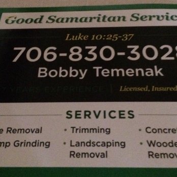 Good Samaritan Services - a business card - Landscaping Near Me - North Augusta, South Carolina Good Samaritan Services - a business card - Landscaping Near Me - North Augusta, South Carolina