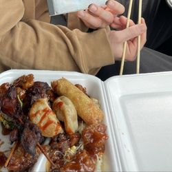 China Jade - Singapore chicken, egg roll, chicken stick, dumplings