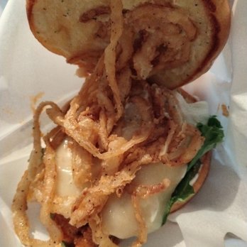 Slim Chickens - Buffalo ranch chicken sandwich with plenty of crispy fried onions and added cheese - Chicken Wings Near Me - Hendersonville, Tennessee Slim Chickens - Buffalo ranch chicken sandwich with plenty of crispy fried onions and added cheese - Chicken Wings Near Me - Hendersonville, Tennessee