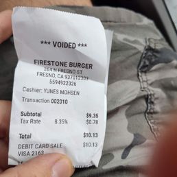 This is the receipt where they "added taxes" (almost $3) to my $6.99 meal, then taxed me on the $6.99 AND the "added taxes".