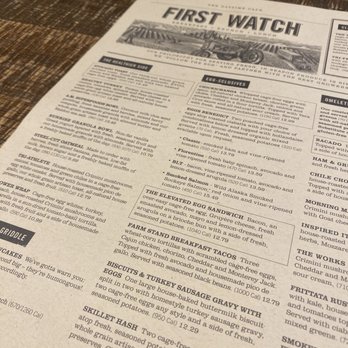 First Watch - Menu - Breakfast & Brunch Near Me - Hermitage, Tennessee