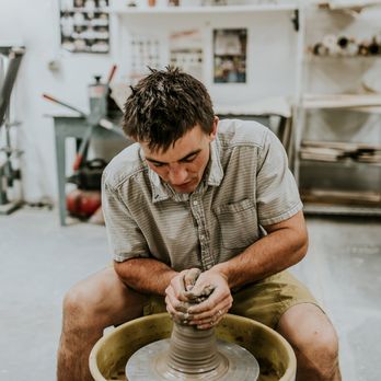 The Wedge Ceramics Studio - Sutter, owner on the pottery wheel - Art Classes Near Me - Reno, Nevada The Wedge Ceramics Studio - Sutter, owner on the pottery wheel - Art Classes Near Me - Reno, Nevada