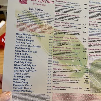 Thai Kitchen By Saowanee - Menu - Thai Near Me - Port Orange, Florida