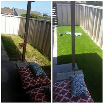 Turfora - 150 sq. feet before & after - Artificial Turf Near Me Turfora - 150 sq. feet before & after - Artificial Turf Near Me