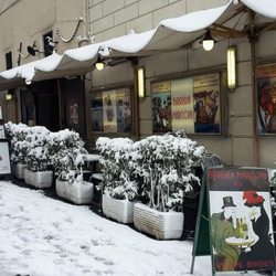 Birreria Marconi - The patio with snow,by afternoon all gone !!!!