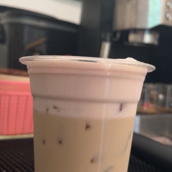 Chaos Calming - Strawberry foam latte - Coffee & Tea Near Me - Windsor, South Carolina Chaos Calming - Strawberry foam latte - Coffee & Tea Near Me - Windsor, South Carolina