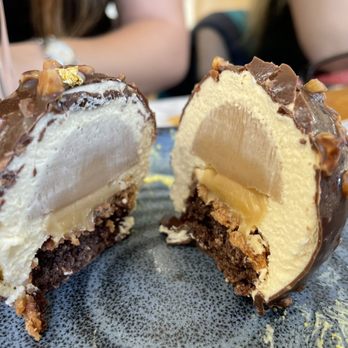 Jonquils Cafe & Bakery - Inside of the hazelnut caramel ball - Cafes Near Me - Boston, Massachusetts