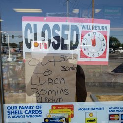 Shell - Definitely not open 24/7.