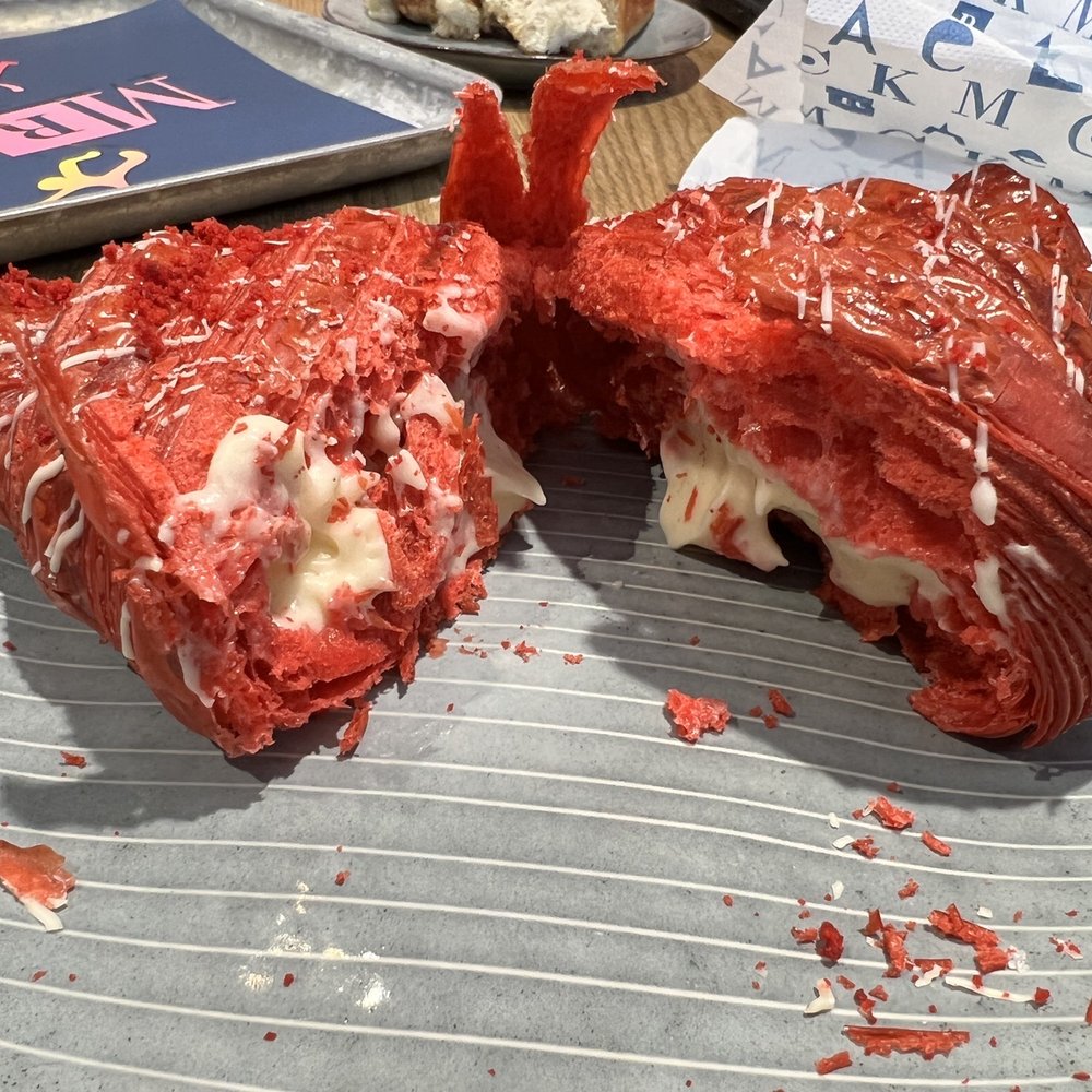 Mr Cake - Inside of the croissant with cream cheese icing - Cafes Near Me - Stockholm, Alberta Mr Cake - Inside of the croissant with cream cheese icing - Cafes Near Me - Stockholm, Alberta