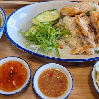 A Ma Chicken Rice - Crispy style khao man gai - Asian Fusion Near Me - Redmond, Washington