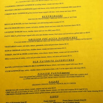 Lockport Inc - Lunch & Dinner Menu - Grocery Near Me - Lutsen, Minnesota