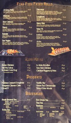Menu photo 7 Fire Fish Tyler, TX