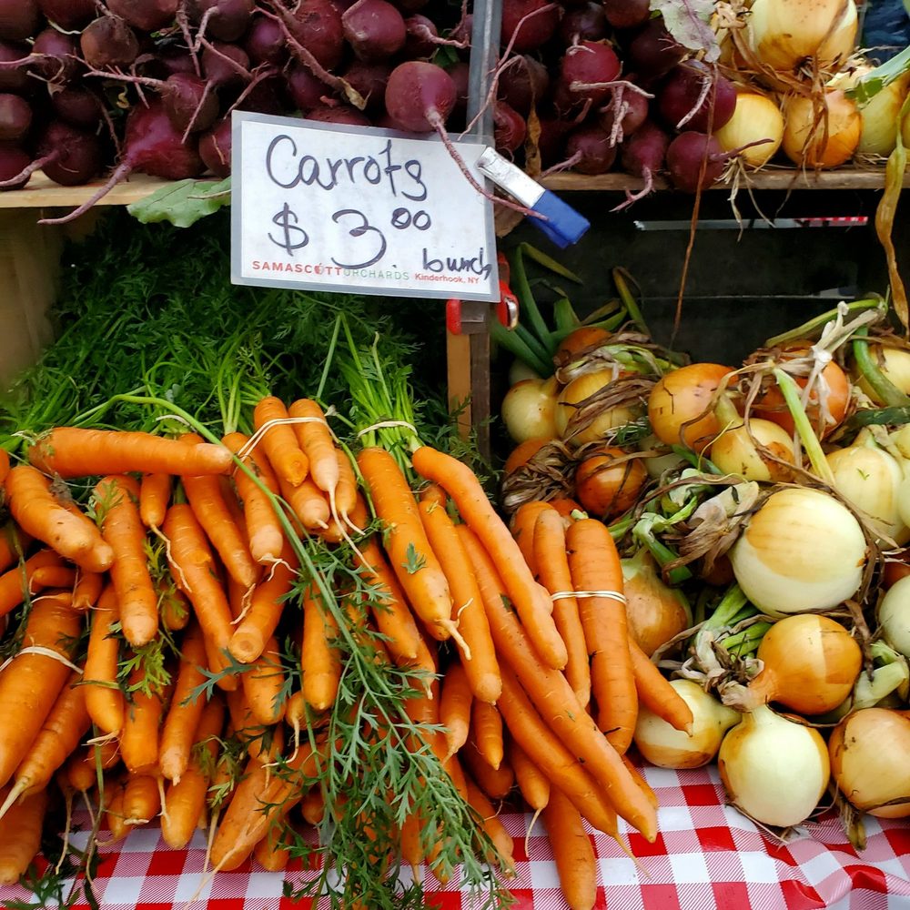 Greenmarket - Locally grown carrots, beets and onions! 8/14/2019 - Farmers Market Near Me - New York, New York Greenmarket - Locally grown carrots, beets and onions! 8/14/2019 - Farmers Market Near Me - New York, New York