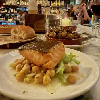 Barcelona Wine Bar - Salmon with celery, fennel, chickpeas - Tapas/Small Plates Near Me - Miami, Florida