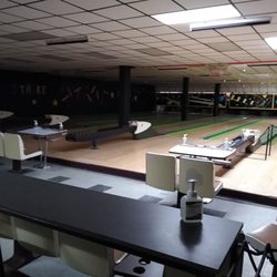 Route 3 Cellar Taproom & Grill - The bowling alley inside the restaurant
