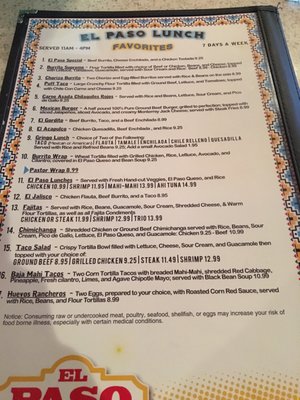 Menu photo 5 El Paso Mexican Grill Crowley, LA Menu photo 5 El Paso Mexican Grill Crowley, LA