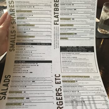 Rail Trail Flatbread - Menu as of August 2018 - Bars Near Me - Hudson, Massachusetts