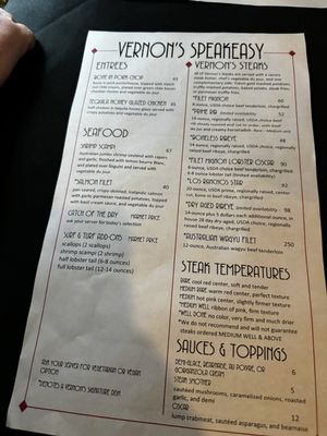 Menu photo 4 Vernon's Speakeasy Los Ranchos, NM