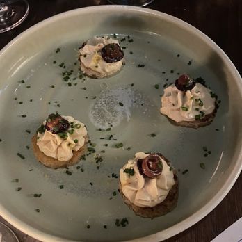 Jolie - Foie gras toast. Not very flavorful. Missing the foie gras flavor but creamy and pricey. - Cocktail Bars Near Me - New Orleans, Louisiana Jolie - Foie gras toast. Not very flavorful. Missing the foie gras flavor but creamy and pricey. - Cocktail Bars Near Me - New Orleans, Louisiana