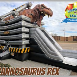 Laugh n Leap Amusements - Dinosaur Bounce House Combo