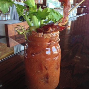 Woodbridge Social - Oinker Mary with bacon, maple bacon vodka, and honey and bacon rim...mmm - American Near Me - Woodbridge, Connecticut Woodbridge Social - Oinker Mary with bacon, maple bacon vodka, and honey and bacon rim...mmm - American Near Me - Woodbridge, Connecticut