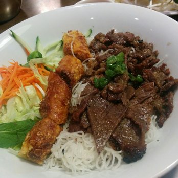 Pho Metro - Grilled Beef and Spring Rolls over vermicelli. :) Delicious! - Vietnamese Near Me - Markham, Ontario