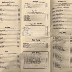 Menu February 2023