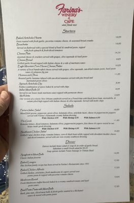 Menu photo 4 Farina's Winery & Cafe Granbury, TX Menu photo 4 Farina's Winery & Cafe Granbury, TX