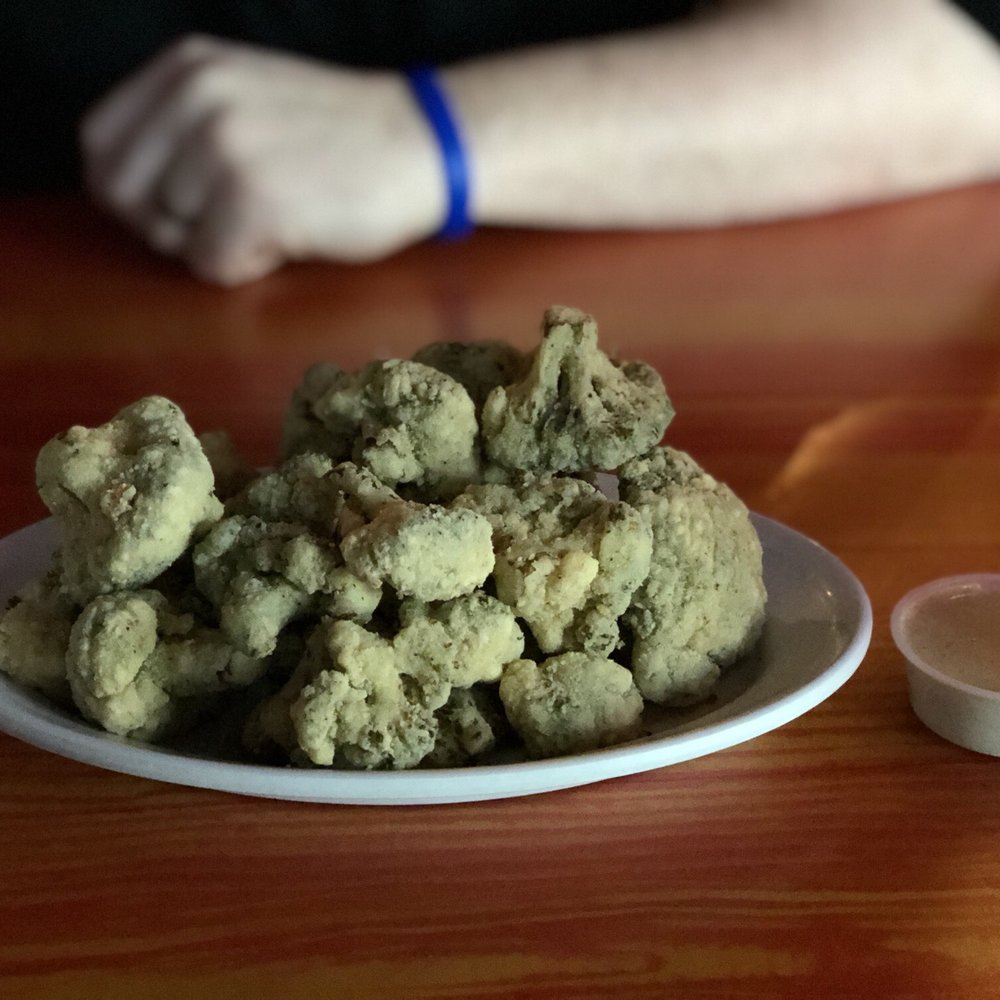 Binga's Wingas - $3.99 for a huge portion of perfectly fried broccoli!! - American Near Me - Yarmouth, Maine Binga's Wingas - $3.99 for a huge portion of perfectly fried broccoli!! - American Near Me - Yarmouth, Maine
