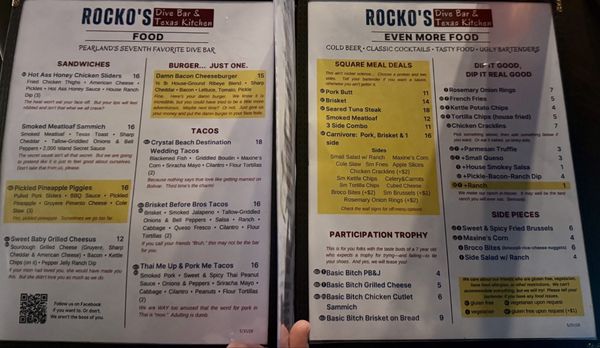 Menu photo 2 Rocko's Dive Bar & Texas Kitchen Pearland, TX