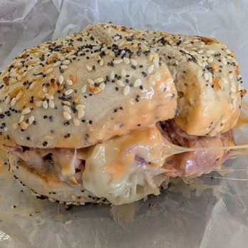Naval Bagels - Reubenwich on an Everything Bagel - Bagels Near Me - Annapolis, Maryland