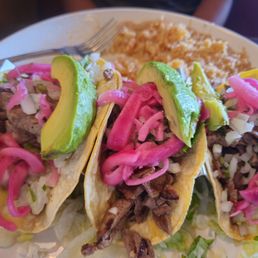 Steak tacos. Steak tacos.