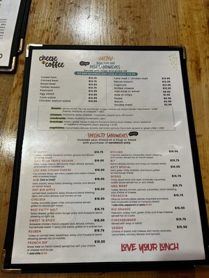 Menu photo 1 Cheese & Coffee Uptown Albuquerque, NM Menu photo 1 Cheese & Coffee Uptown Albuquerque, NM