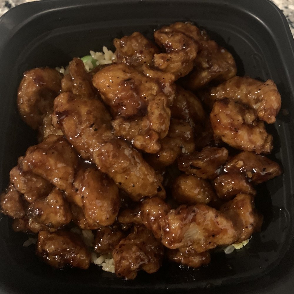 Orange chicken bowl with fried rice Orange chicken bowl with fried rice