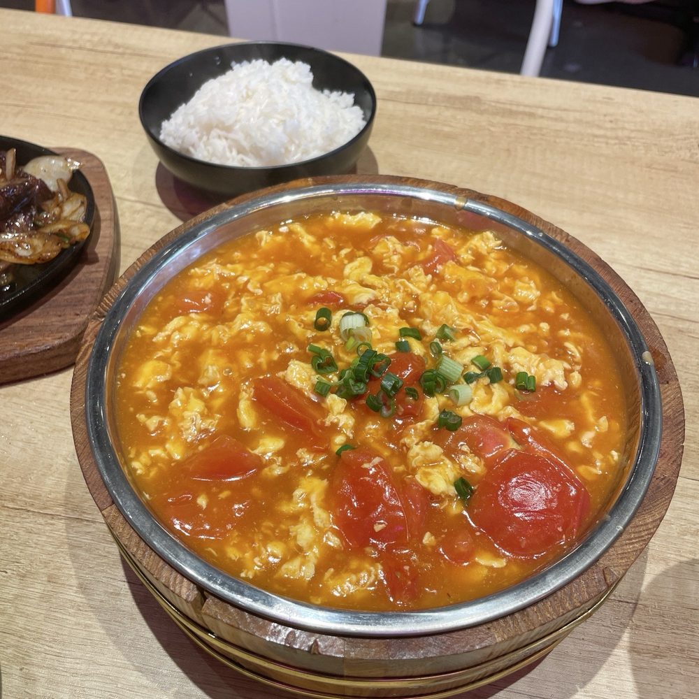 Cafe 11 - Scrambled Eggs With Tomato ($10) -- comes with white rice - Hong Kong Style Cafe Near Me - Katy, Texas