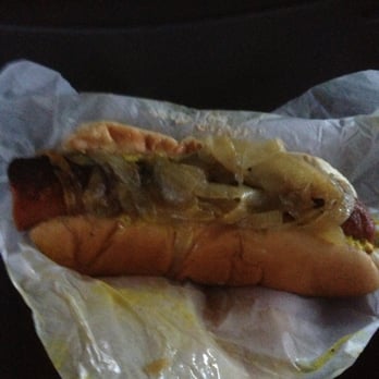 Jim's Original - Polish with mustard and onions. Yummers!!!!! - Hot Dogs Near Me - Chicago, Illinois Jim's Original - Polish with mustard and onions. Yummers!!!!! - Hot Dogs Near Me - Chicago, Illinois