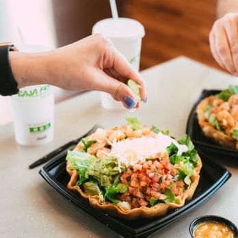 Baja Fresh - two plates of food and a cup of coffee - Mexican Near Me - Modesto, California Baja Fresh - two plates of food and a cup of coffee - Mexican Near Me - Modesto, California