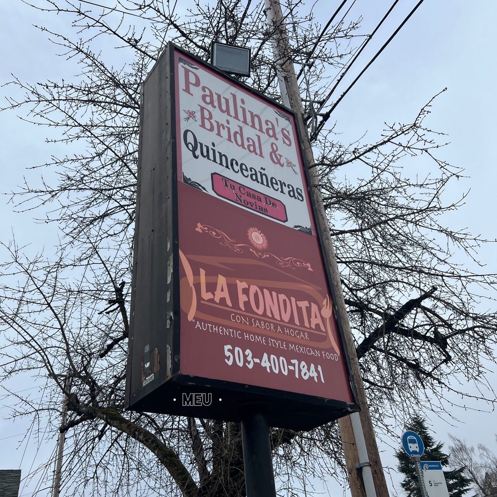 La Fondita - a sign for a restaurant - Mexican Near Me - Salem, Oregon