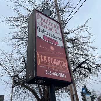 La Fondita - a sign for a restaurant - Mexican Near Me - Salem, Oregon