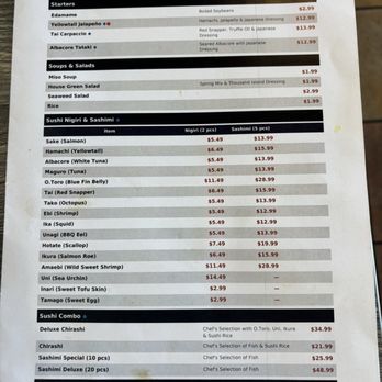 EE Sushi - Menu (1 of 4) - Sushi Bars Near Me - San Jose, California