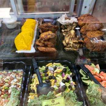 Deli Boy - Fresh pasta salad yum. I spy some beef patties too! - Delis Near Me - Baldwin, New York