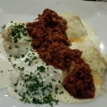 Mare Blu Ristorante - 3 cheese manicotti. Which I though was better than lasagna. Served with a bolognese sauce. So vegatarians beware. - Italian Near Me - Sonora, SON